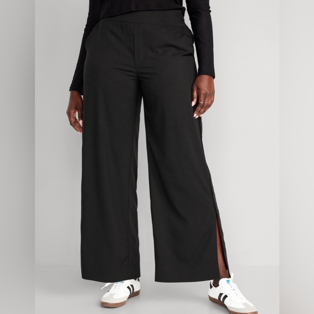 Old Navy XXL TALL High-Waisted StretchTech Wide-Leg Pants, black